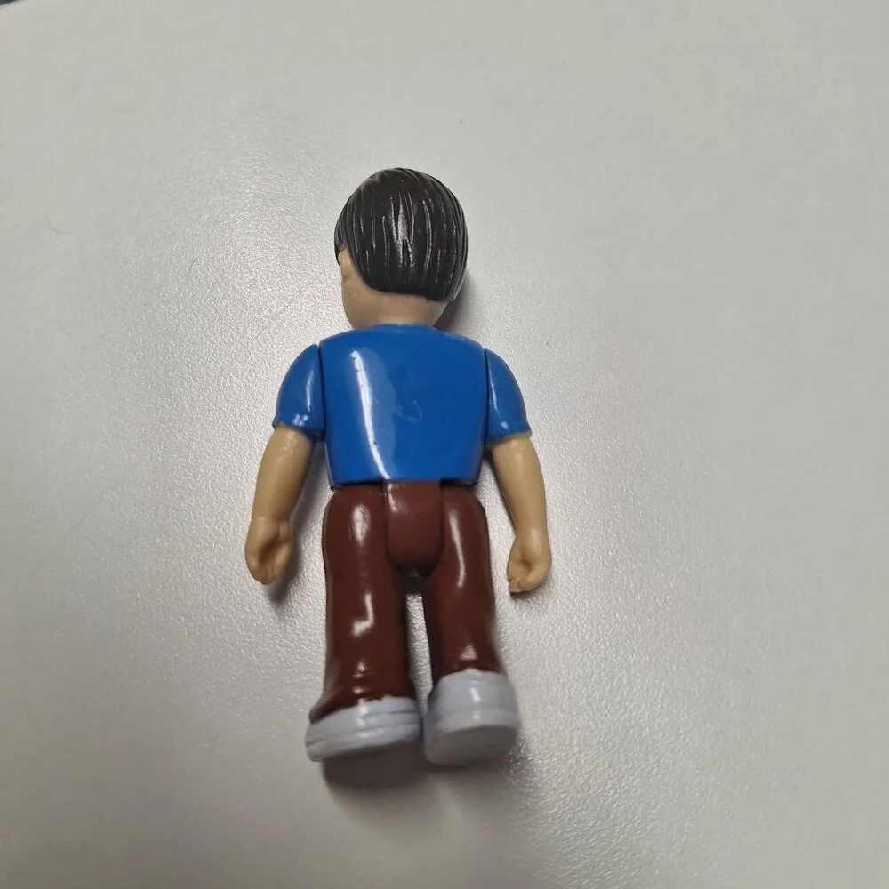 Keenway Dollhouse Father Figure Black Hair Blue Shirt Uncle Dad Male Man Play‎